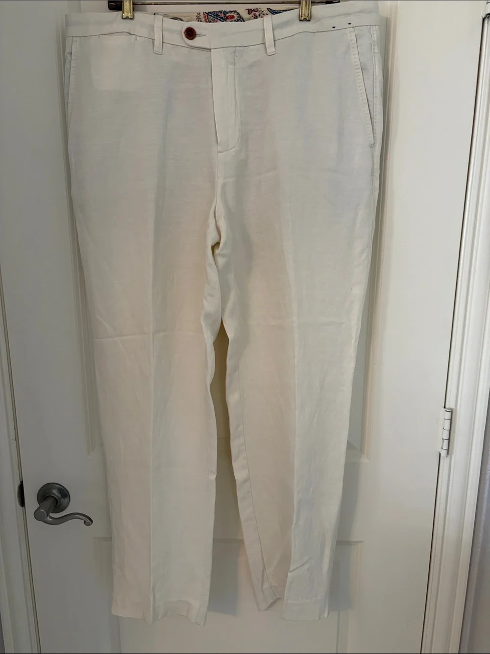 Tommy Bahama Cream Men's Linen-Blend Chinos